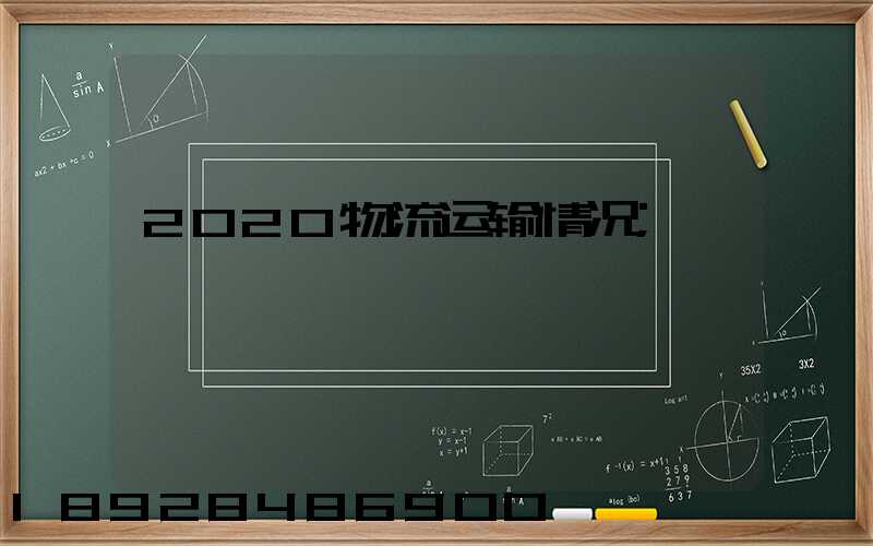 2020物流运输情况