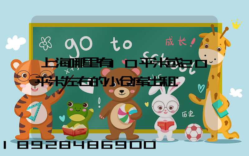 上海哪里有10平米或20平米左右的小仓库出租