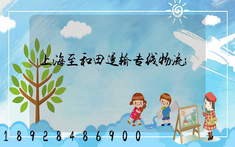 上海至和田运输专线物流
