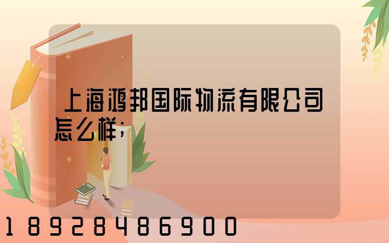 上海鸿邦国际物流有限公司怎么样