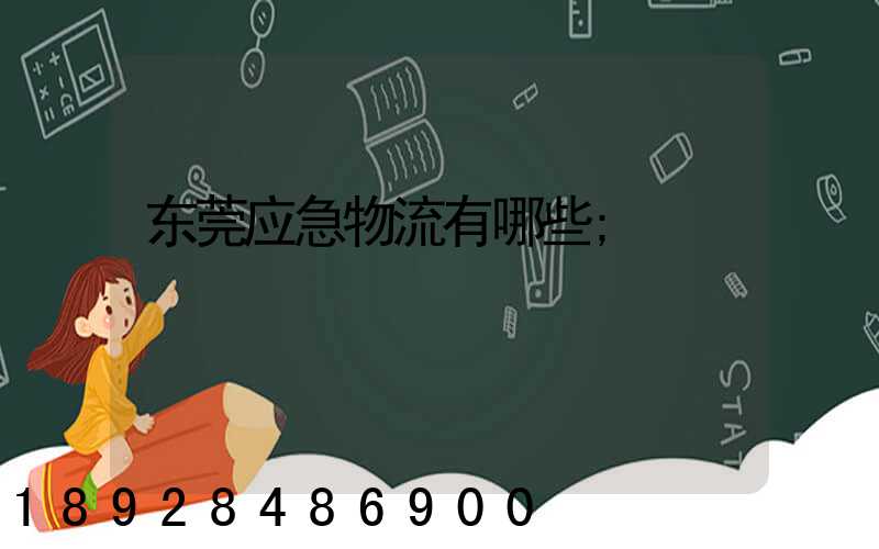 东莞应急物流有哪些