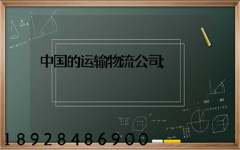 中国的运输物流公司