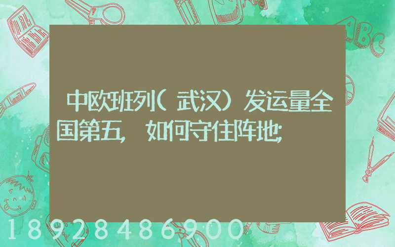 中欧班列(武汉)发运量全国第五,如何守住阵地