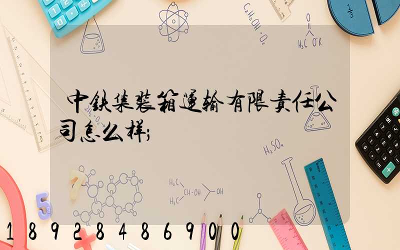 中铁集装箱运输有限责任公司怎么样