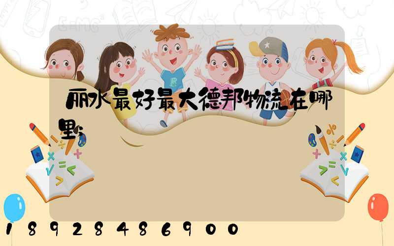 丽水最好最大德邦物流在哪里