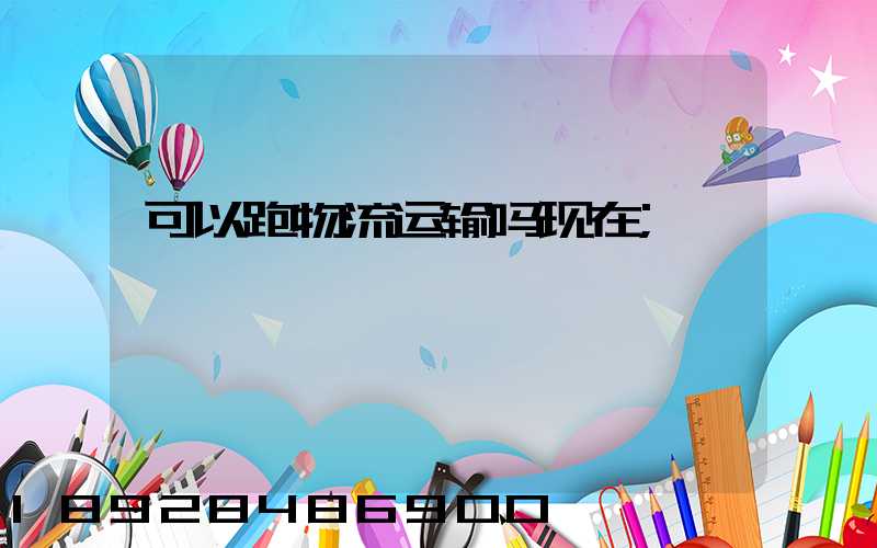 可以跑物流运输吗现在