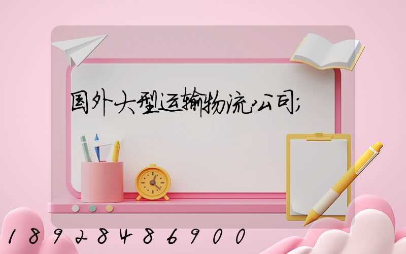 国外大型运输物流公司