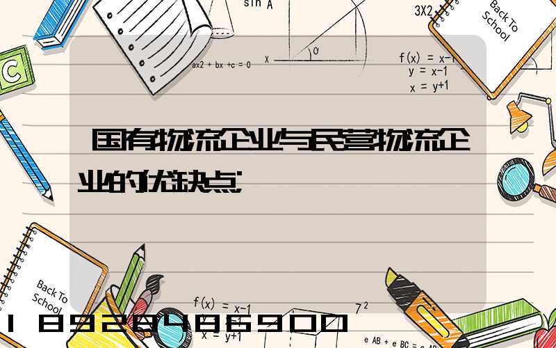 国有物流企业与民营物流企业的优缺点