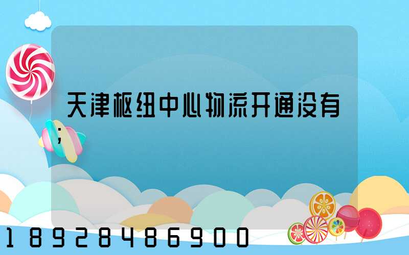 天津枢纽中心物流开通没有
