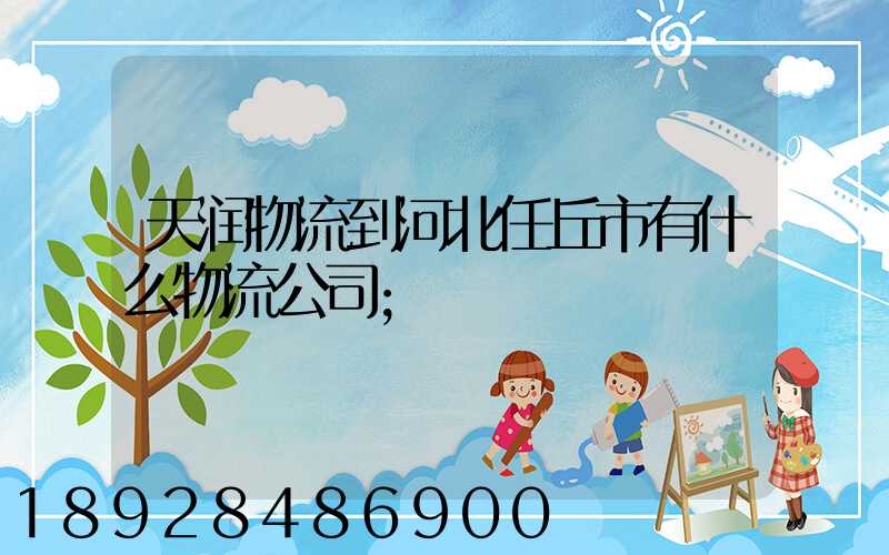 天润物流到河北任丘市有什么物流公司