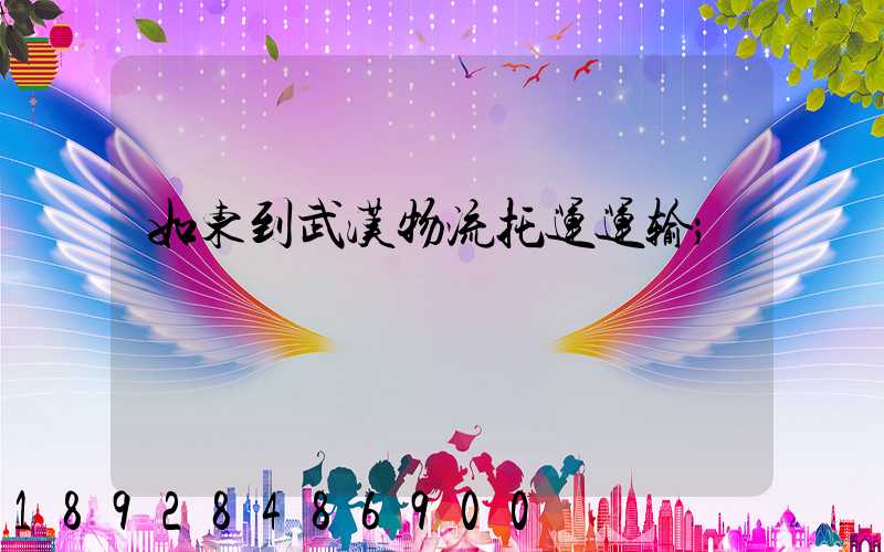 如东到武汉物流托运运输