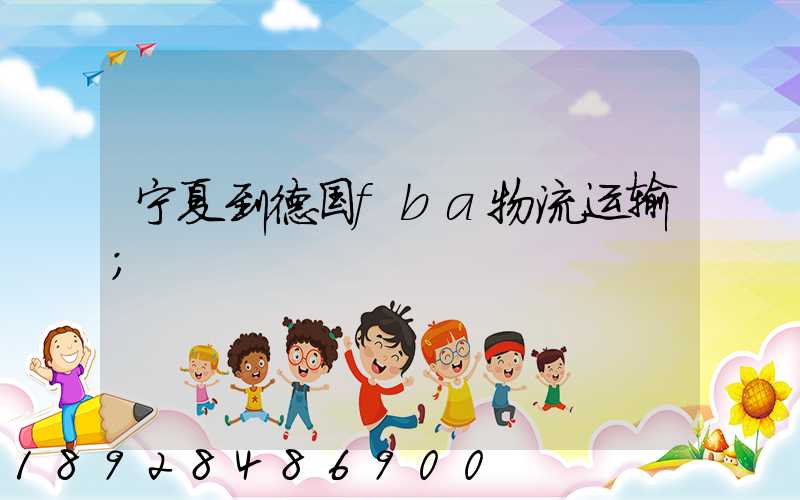 宁夏到德国fba物流运输