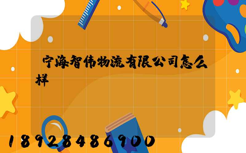 宁海智伟物流有限公司怎么样