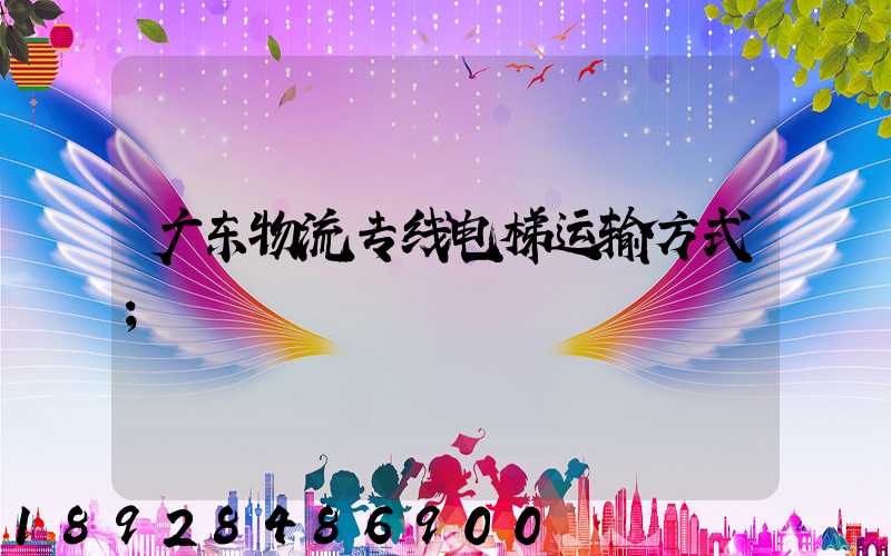 广东物流专线电梯运输方式