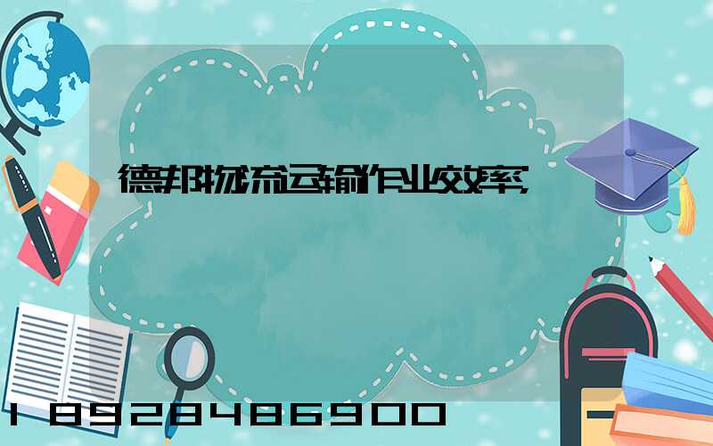 德邦物流运输作业效率