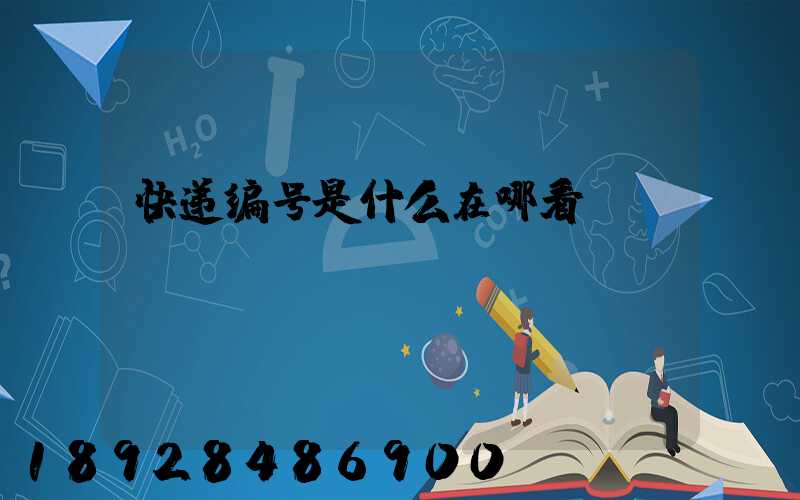 快递编号是什么在哪看