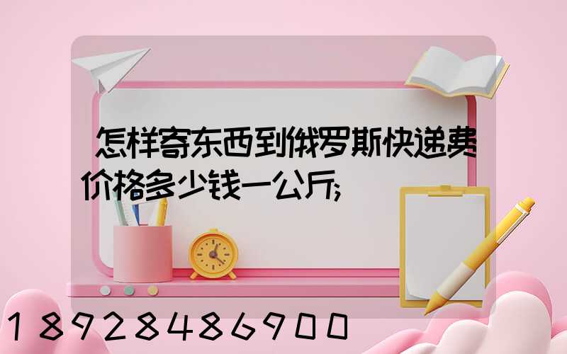 怎样寄东西到俄罗斯快递费价格多少钱一公斤