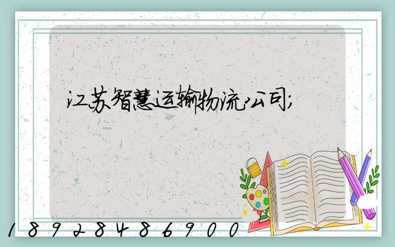 江苏智慧运输物流公司