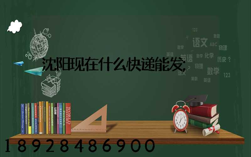 沈阳现在什么快递能发