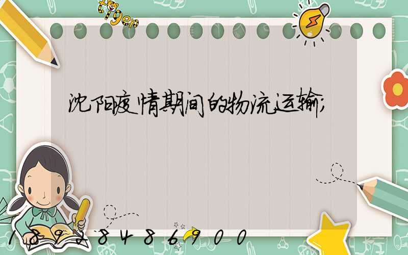 沈阳疫情期间的物流运输
