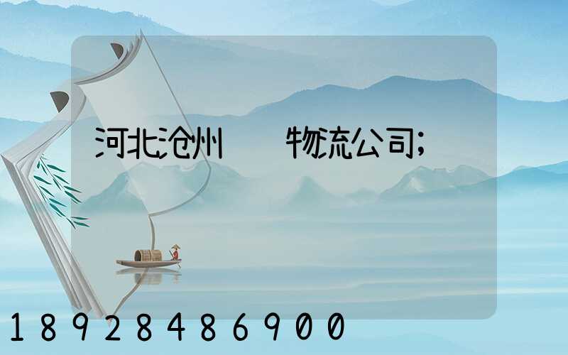 河北沧州运输物流公司