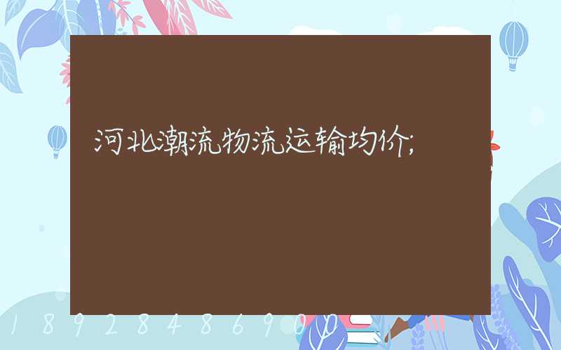 河北潮流物流运输均价