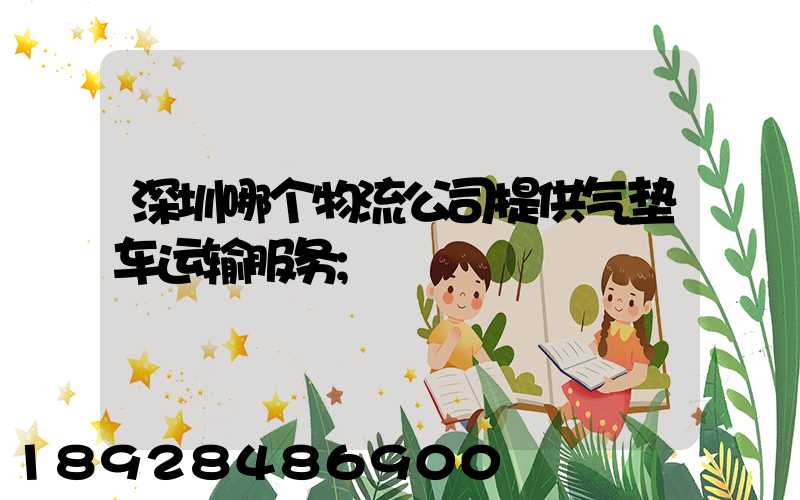 深圳哪个物流公司提供气垫车运输服务