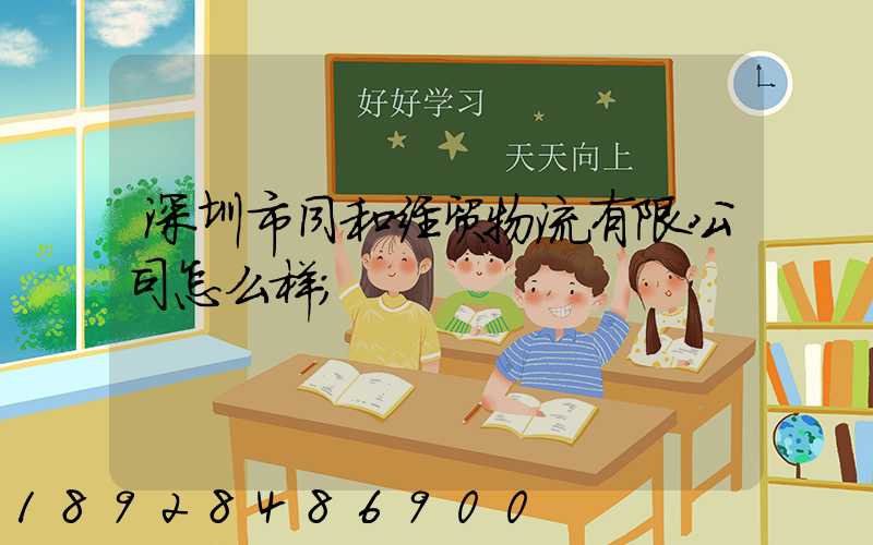 深圳市同和经贸物流有限公司怎么样