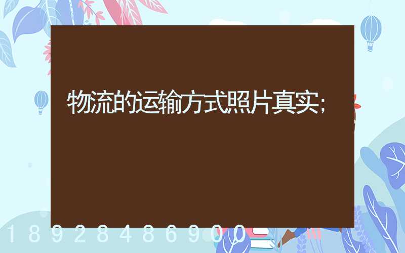 物流的运输方式照片真实