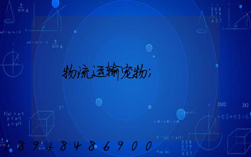 物流运输宠物