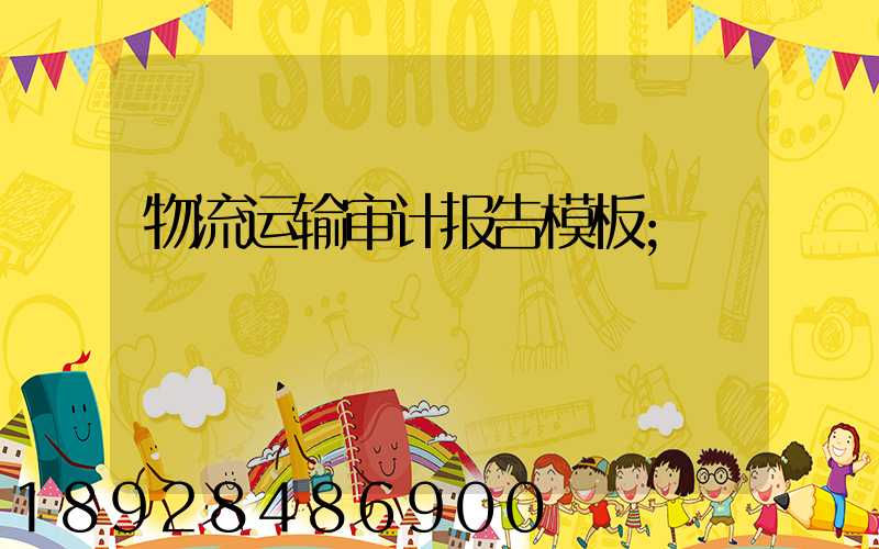 物流运输审计报告模板