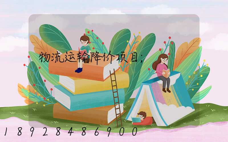 物流运输降价项目