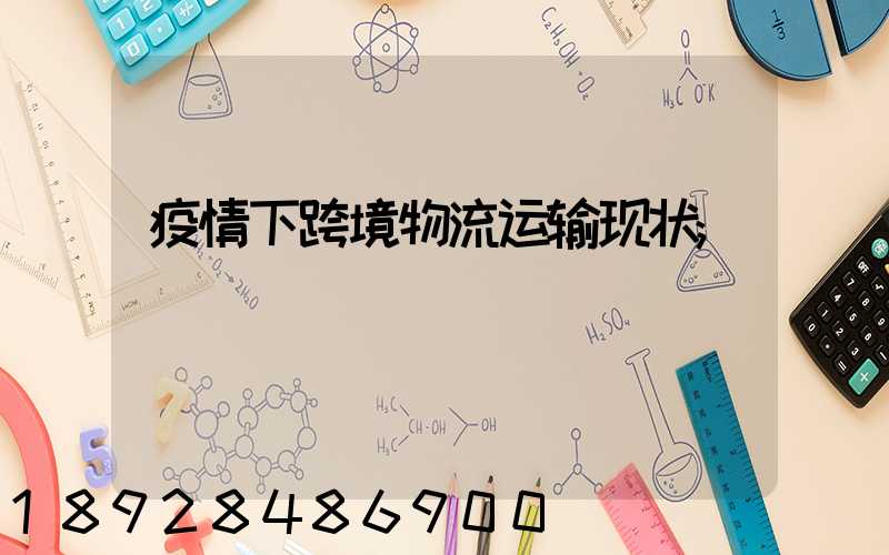 疫情下跨境物流运输现状