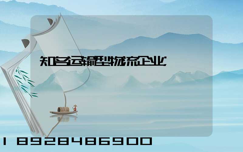 知名运输型物流企业