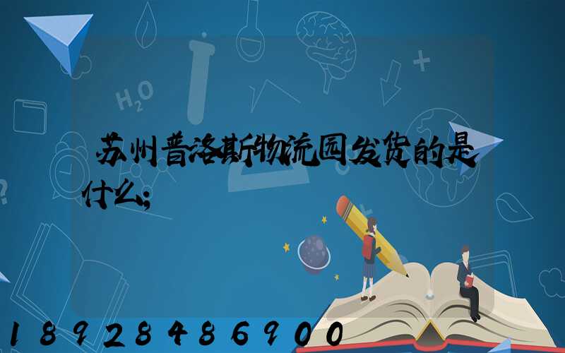 苏州普洛斯物流园发货的是什么