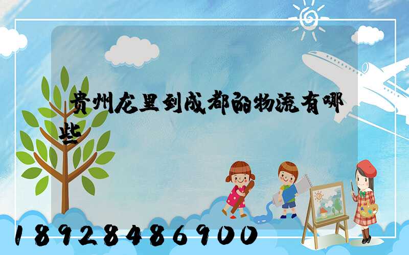 贵州龙里到成都的物流有哪些