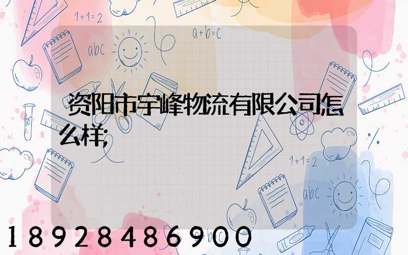 资阳市宇峰物流有限公司怎么样