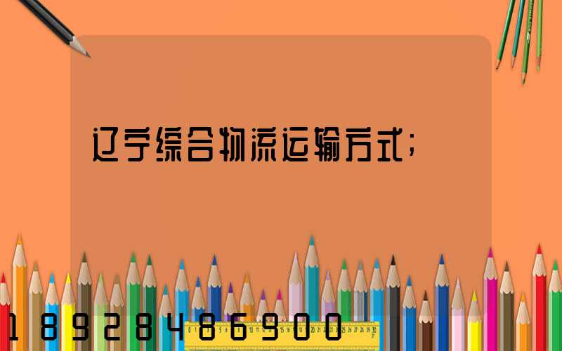 辽宁综合物流运输方式