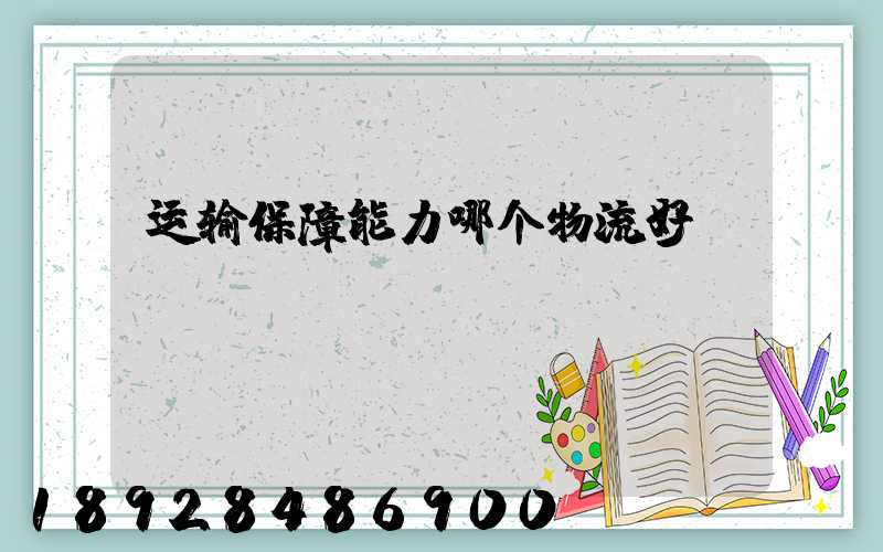 运输保障能力哪个物流好