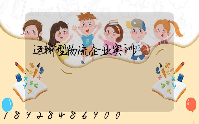 运输型物流企业实训