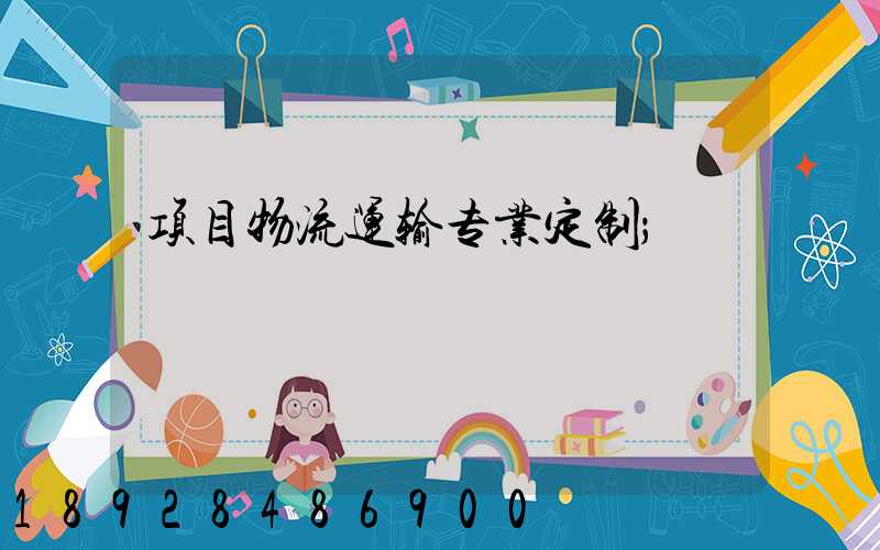 项目物流运输专业定制