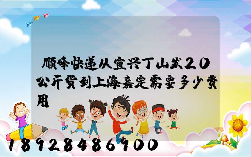 顺峰快递从宜兴丁山发20公斤货到上海嘉定需要多少费用