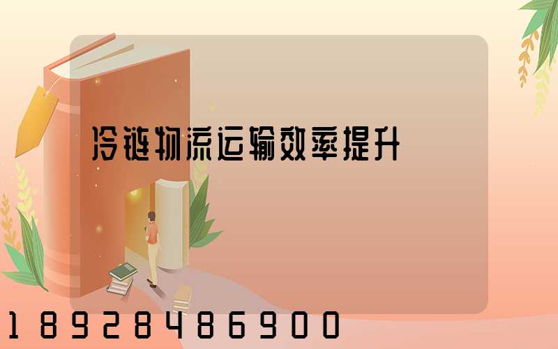 冷链物流运输效率提升